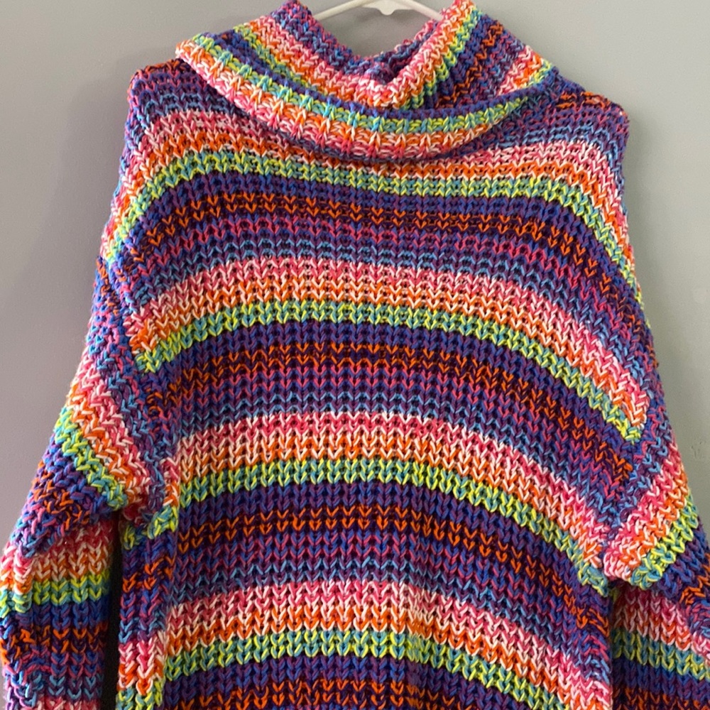 Forever 21 neon multicolored sweater.